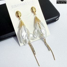 Сережки мед.сталь14К 10727 (10.4см)